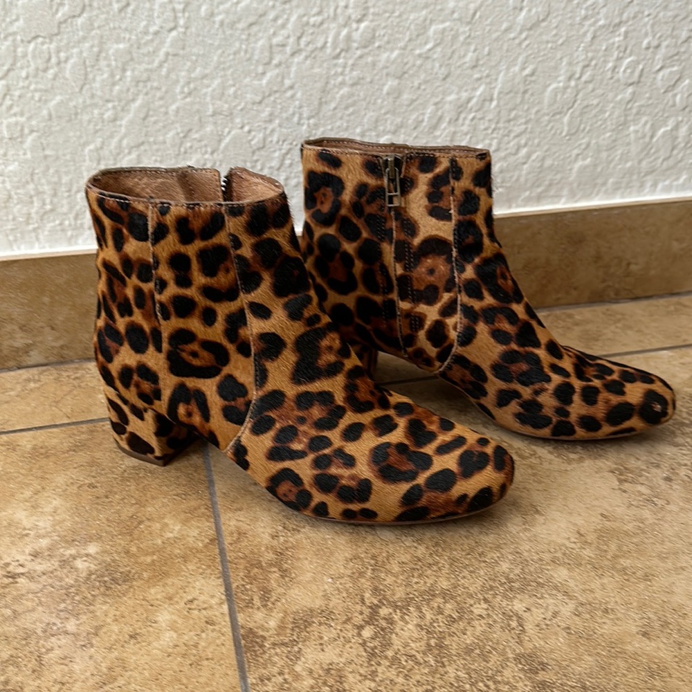 Madewell Leopard Calf-Hair Booties